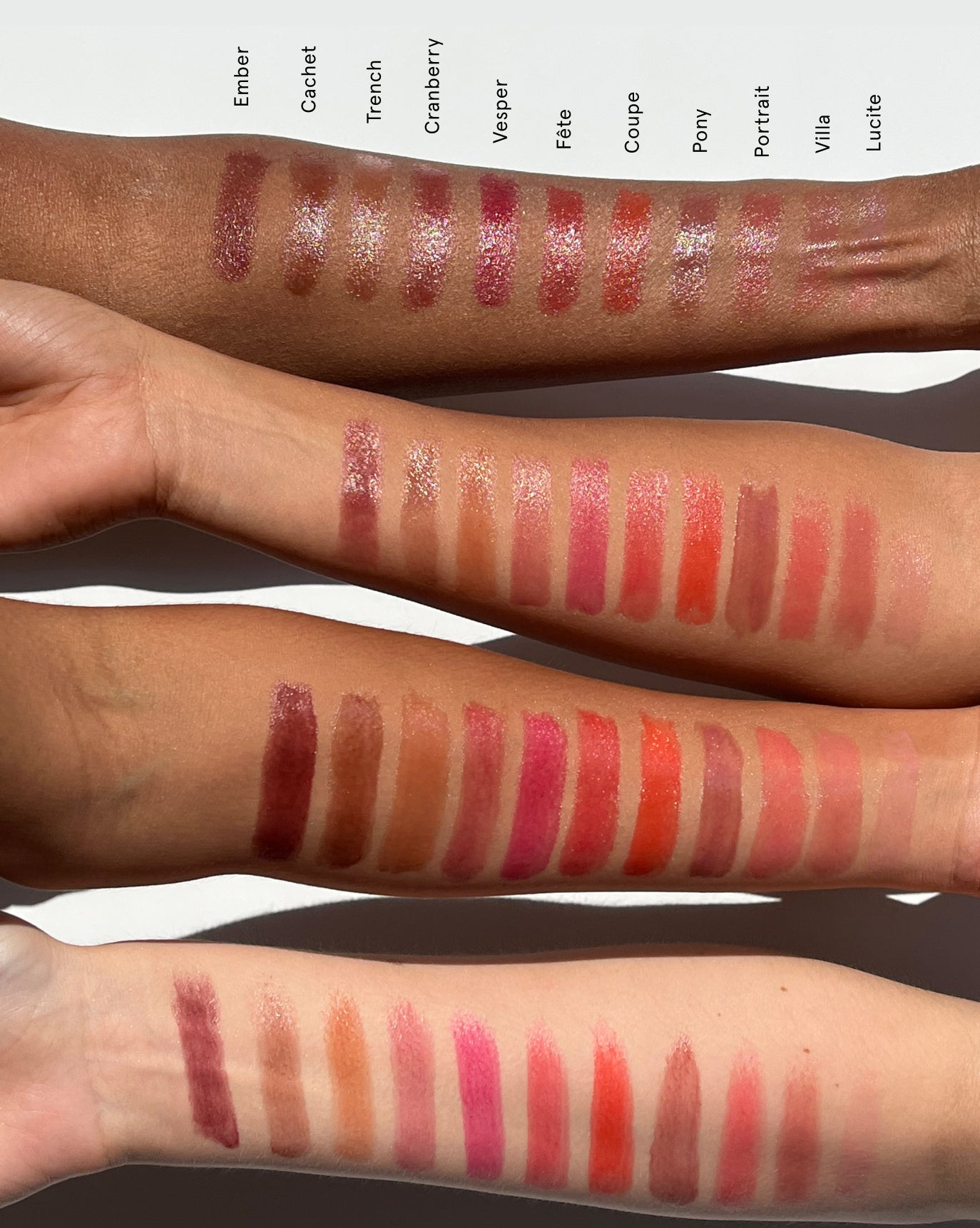 Swatched my neutral glossier lip colors on G10! (plus ember) : r